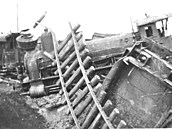 Nálet Britů na Plzeň 17. dubna 1945. Na snímku je seřaďovací nádraží. Nálet Britů na Plzeň 17. dubna 1945. Na snímku je seřaďovací nádraží.