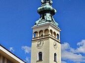 Věž farního kostela Nanebevzetí Panny Marie je nejvyšší stavbou Nového Jičína,... Věž farního kostela Nanebevzetí Panny Marie je nejvyšší stavbou Nového Jičína,...