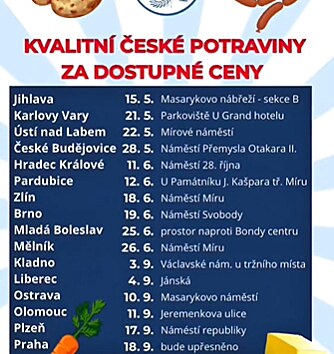 Kalendář Českých jarmarků hnutí SPD. (28. dubna 2025)