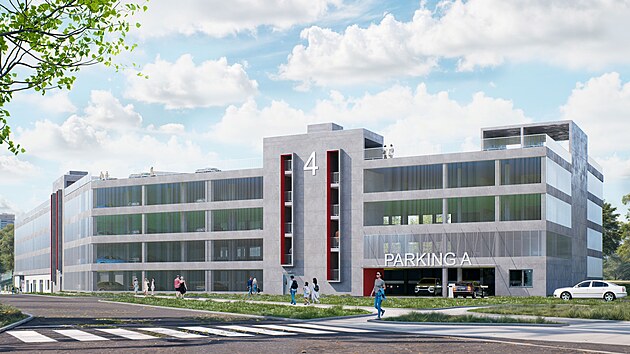Vizualizace parkovacího domu v areálu Fakultní nemocnice Ostrava. (25. dubna 2025)