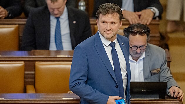 Poslanec ANO Radek Vondráček ve Sněmovně (22. dubna 2025)