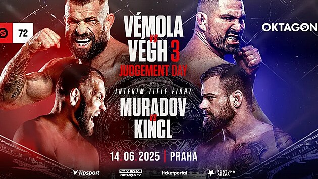 Oktagon 72 v Edenu nabídne poslední MMA zápas Karlose Vémoly a Attily Végha. Oktagon 72 v Edenu nabídne poslední MMA zápas Karlose Vémoly a Attily Végha.