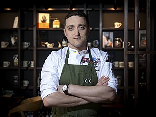 Šéfkuchař Jurij Ovčaruk, šéfkuchař restaurace KK. Šéfkuchař Jurij Ovčaruk, šéfkuchař restaurace KK.