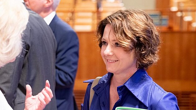 Sen&aacute;torka Vladim&iacute;ra Ludkov&aacute; na schůzi Sen&aacute;tu 23. července 2025)
