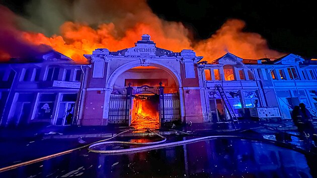 Ukrajinská Oděsa po nočním ruském dronovém útoku (24. července 2025)