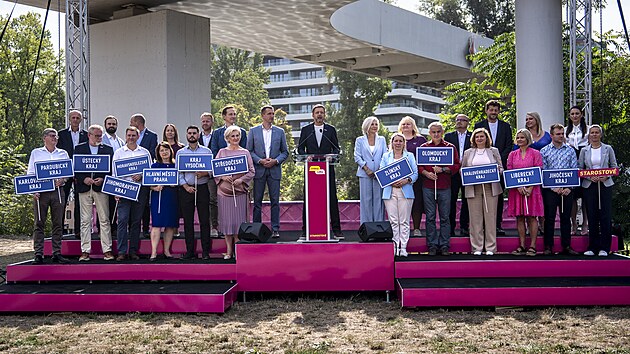 Oficiální zahájení kampaně hnutí Starostové a nezávislí (STAN) před sněmovními volbami. Na snímku Vít Rakušan. (28. srpna 2025)