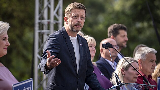 Oficiální zahájení kampaně hnutí Starostové a nezávislí (STAN) před sněmovními volbami. Na snímku Vít Rakušan. (28. srpna 2025)