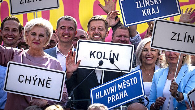 Oficiální zahájení kampaně hnutí Starostové a nezávislí (STAN) před sněmovními volbami. Na snímku Vít Rakušan. (28. srpna 2025)