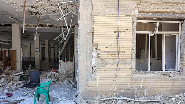 Íránské nechvalně proslulé vězení Evín po izraelských náletech (1. července 2025)