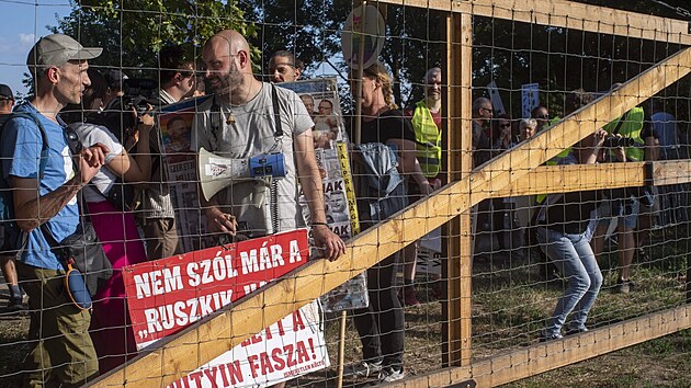 Protest proti vládě Viktora Orbána.