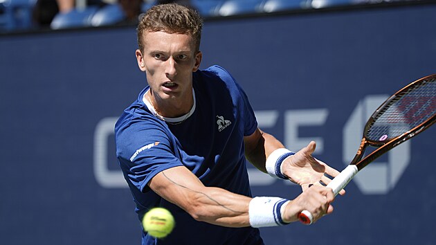 Jiří Lehečka v osmifinále US Open.