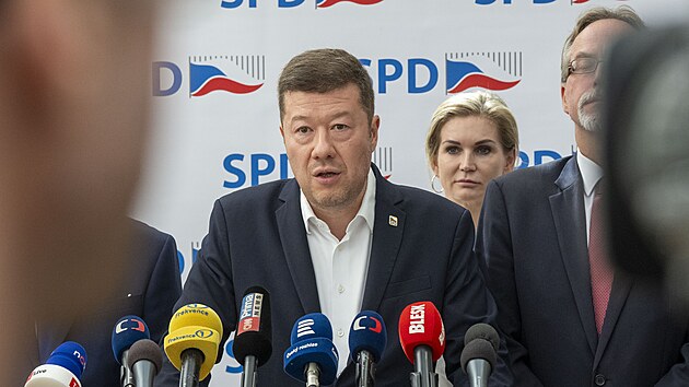 Tisková konference poslaneckého klubu hnutí SPD. (9. září 2025)