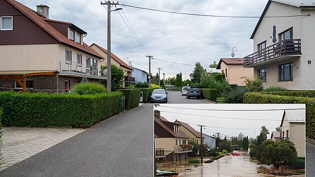 Sazovice před rokem a nyní. Povodně 15. září 2024 zaplavily velkou část obce Sazovice na Zlínsku. Nejhůře zasažené byly ulice kolem potoka a u koupaliště. Jak tato místa vypadají dnes? (15. září 2025)