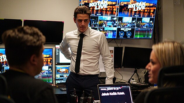 Jakub „Koťák“ Kotek a první natáčení jeho nové talk show Koťák live. (22. září 2025)