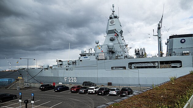 Německá fregata Hamburg v Kodani (29. září 2025)