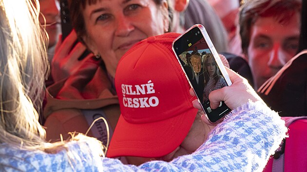 Hnutí ANO na předvolební kampani v Praze. (30. září 2025)
