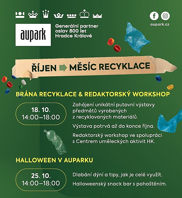 Recyklujte, tvořte a dlabejte dýně. Aupark chystá další program