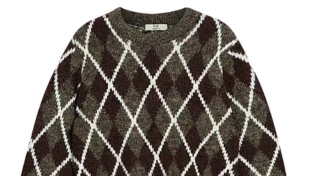 Károvaný svetr, info o ceně v obchodě