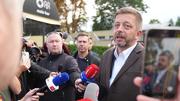 Volební štáb STAN. Vít Rakušan. (4. října 2025)
