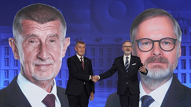 Premiér Petr Fiala (ODS) před duelem CNN Prima News s šéfem hnutí ANO Andrejem Babišem. (1. října 2025)