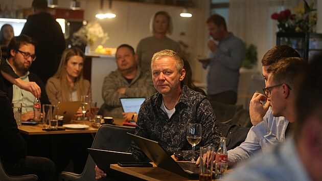 Volební štáb koalice SPOLU v Jihlavě. (4. října 2025)