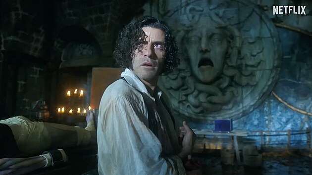 Záběr z traileru k filmu Frankenstein na Netflixu