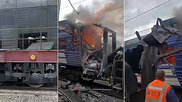 Rusové zasáhli na Ukrajině vlak, podle prvních informací zahynulo 30 lidí