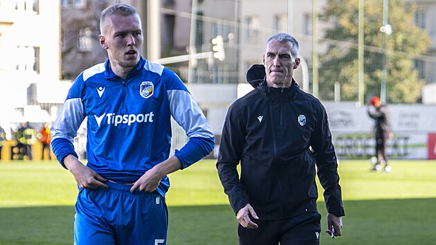 Nový plzeňský trenér Martin Hyský a obránce Karel Spáčil