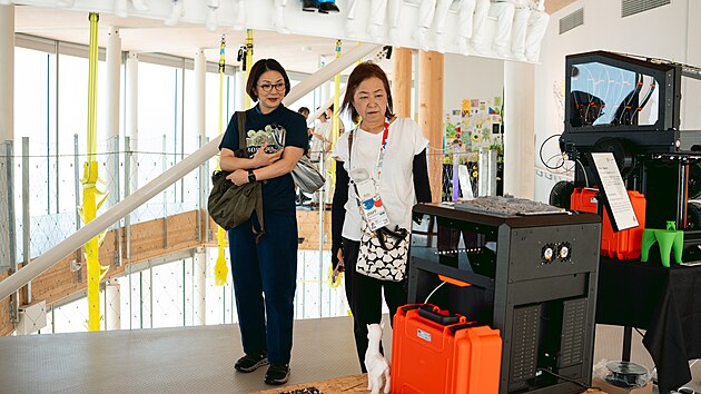 3D tiskárny v českém pavilonu patří mezi nejnavštěvovanější atrakce výstavy Expo 2025 v Ósace. (9. října 2025)