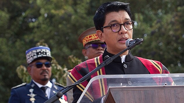Prezident Madagaskaru Andry Rajoelina (2. září 2025)