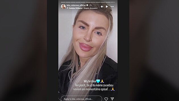 Lela Vémola sdílela na Instagramu foto půlročního syna Arnieho, který podstoupil operaci ledvin. (13. října 2025)