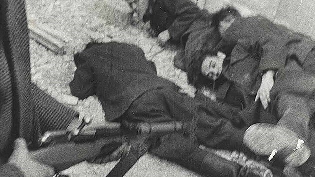 Poprava tajných policistů během maďarské revoluce (30. října 1956)