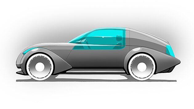 Návrh moderní interpretace Škody Popular Monte Carlo od designéra Petra Sieberta