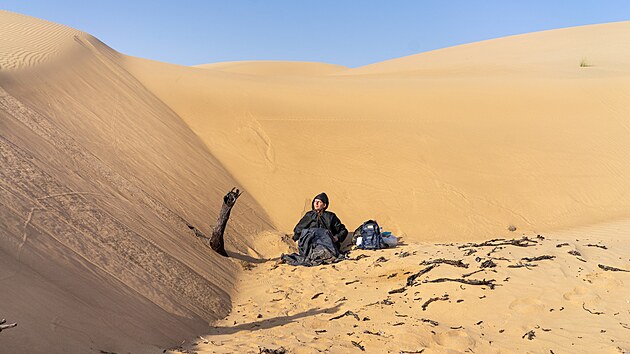 Jiří Petrák ve Wahibské poušti v Ománu
