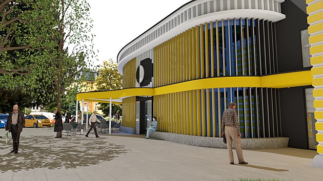 Vizualizace přístavby divadla v Chebu