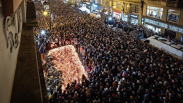 Oslavy 17. listopadu na Národní třídě v Praze. (17. listopadu 2025)