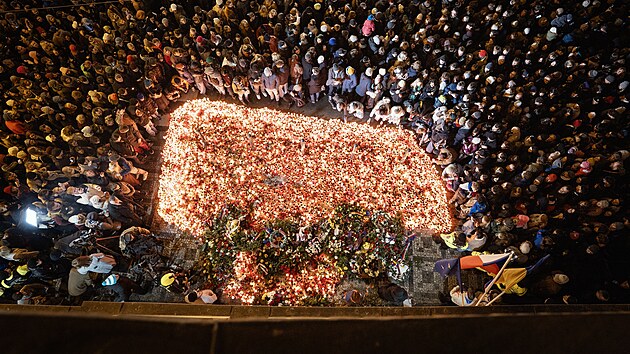 Oslavy 17. listopadu na Národní třídě v Praze. (17. listopadu 2025)