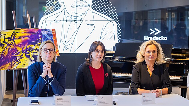 Expozice historie výroby klavírů Petrof v Informačním centru v Hradci Králové.