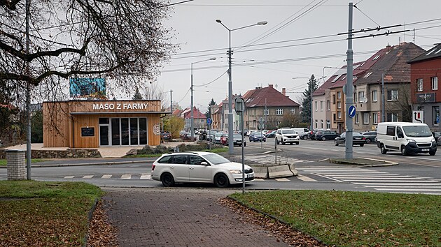 Místo na náměstí Milady Horákové v Plzni, kde by podle změny územního plánu mohl vyrůst vysoký dům. Budí to nevoli obyvatel. (11. listopadu 2025)