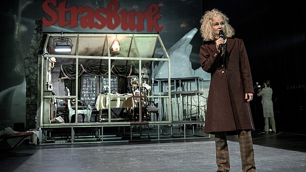 Fotografie z představení Frankenstein na motivy knižního díla Mary W. Shelley, které uvádí Stavovské divadlo.