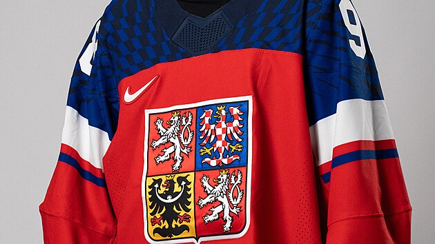 Dresy českých hokejistů pro olympijské hry v Miláně.