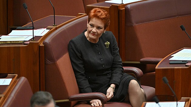 Australská senátorka Pauline Hansonová (22. července 2025)