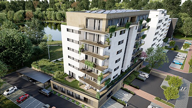 V okolí se plánují další bytové domy.