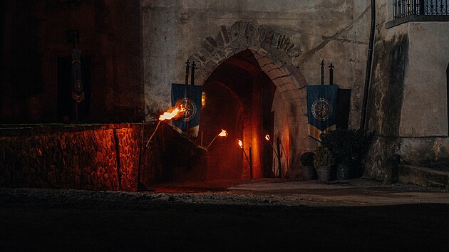 Interiér hradu Křivoklát v show Zrádci 2
