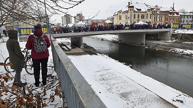 Slavnostní otevření mostu v Ratibořské ulici v Opavě. Původní most v centru města zničily podzimní povodně roku 2024. (23. listopadu 2025)