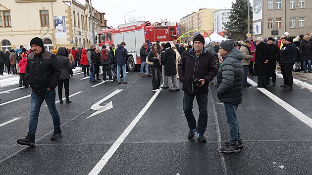 Slavnostní otevření mostu v Ratibořské ulici v Opavě. Původní most v centru města zničily podzimní povodně roku 2024. (23. listopadu 2025)