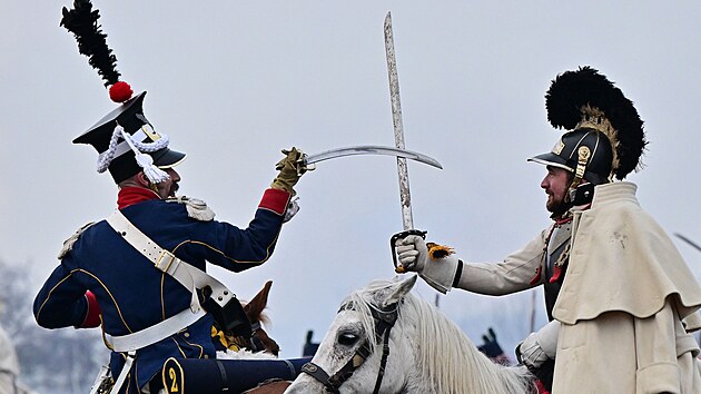 Bitvu u Slavkova z roku 1805 každoročně připomíná rekonstrukce nadšenců v...