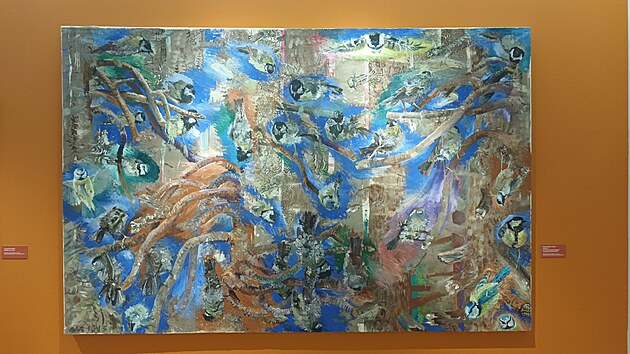 Martin Mainer (narozen 1959) – Sýkorky (z cyklu Slovanská epopej), 2012–2013 – akryl, plátno