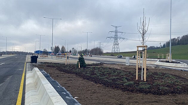 Součástí rozšířené odpočívky je také klidová zóna. (2. prosince 2025)