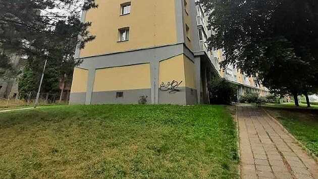 Kopřivnický strážník zaznamenal na městském kamerovém systému muže, který se podezřele pohyboval kolem skulptury, a po jeho odchodu bylo zřejmé, že betonový monument posprejoval.